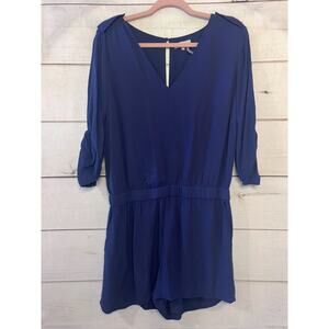 1. STATE Beautiful Womens 1257 Navy Blue One Piece Pocketed Tie VNeck Romper